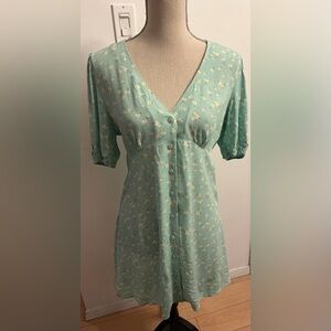 Anthropologie Elodie Daisy Dress Coquette Core Midi Medium